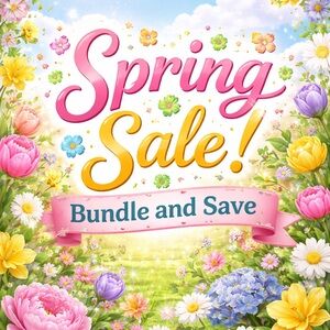 Spring Sale Floral Graphic Tee or Sign - Pink & Yellow